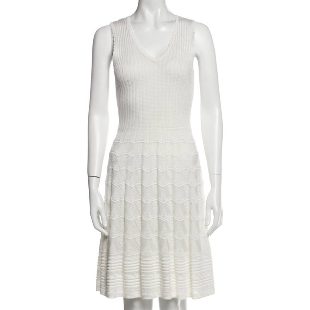 Missoni White Lace Medium Knee-Length Dress